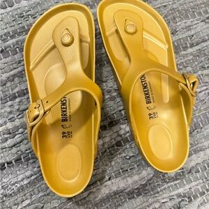NEW Birkenstock Gizeh EVA Glamour Gold Sandals, 39 (8/8.5) - new never worn